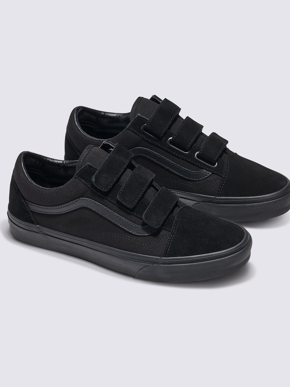 Vans Men's Black Low-Top Velcro Skate Sneakers